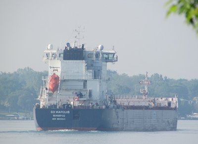 Stern view as she heads to Baie Comeau.