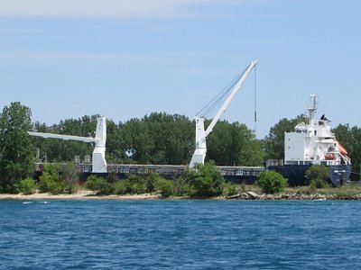 Rosaire A. Desgagnes in temporary lay-up at the Sarnia north slip.