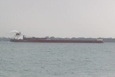 First 2016 sighting of James R. Barker, coming down Lake Huron with taconite for TORCO/Toledo.